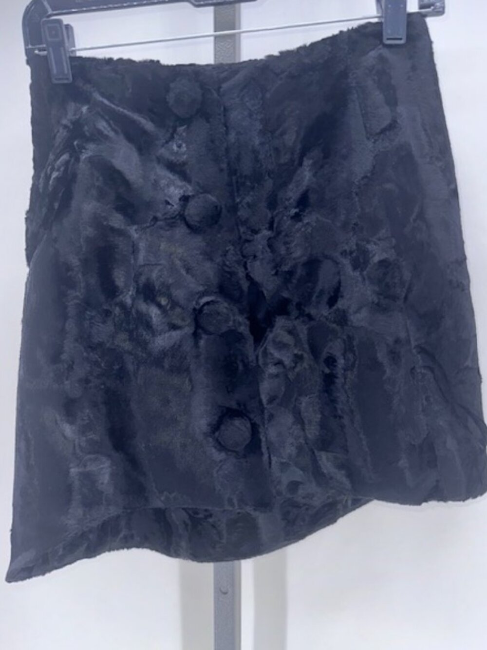 Maria Vittoria Paolillo Size 42 Designer Faux Fur Asymmetrical Skirt